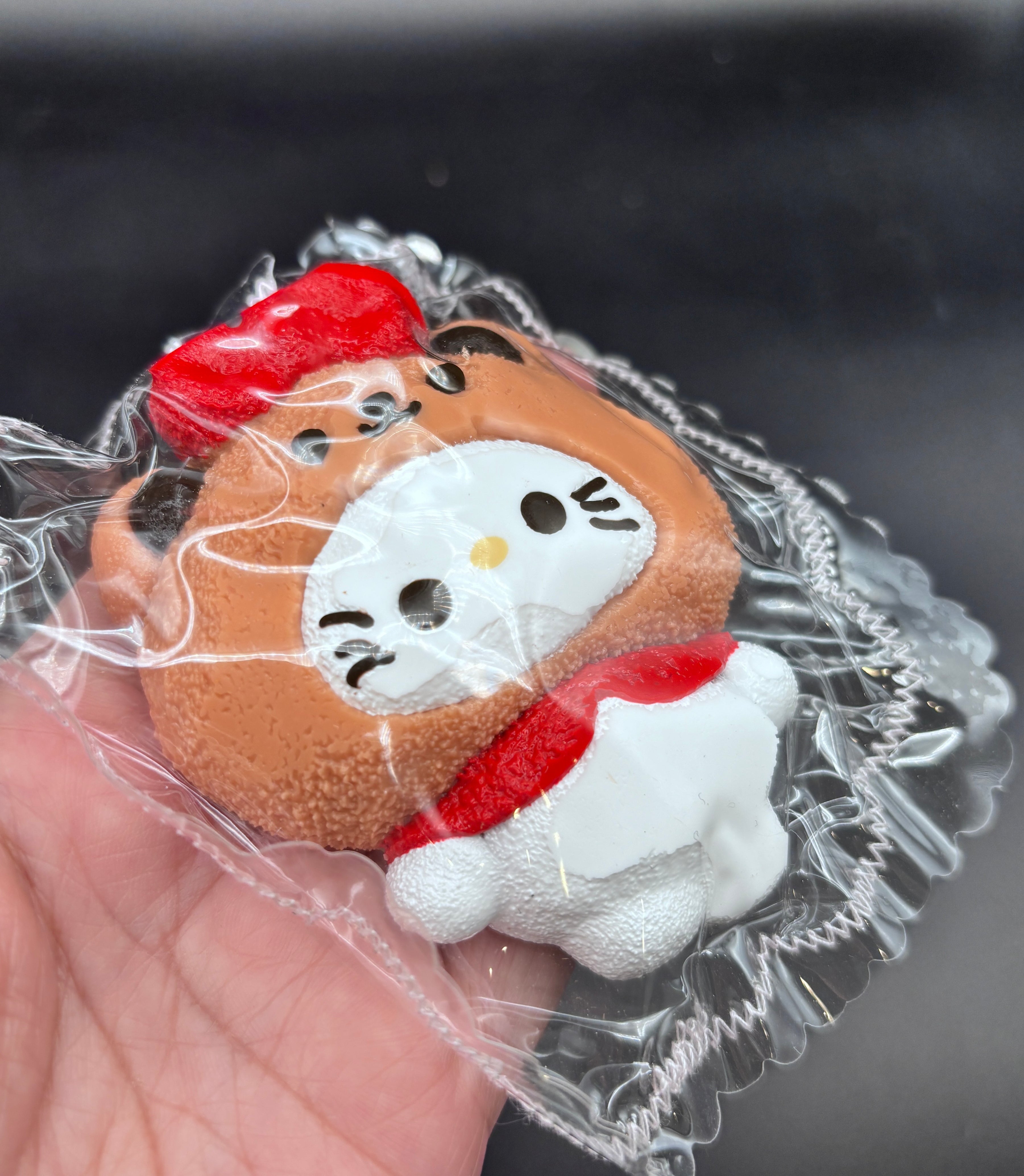 Cute kitty with a bear hoodie soft  Taba Squishy Toy