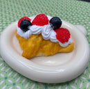 Detailed Croissant With Cream And Berries Food Squishies