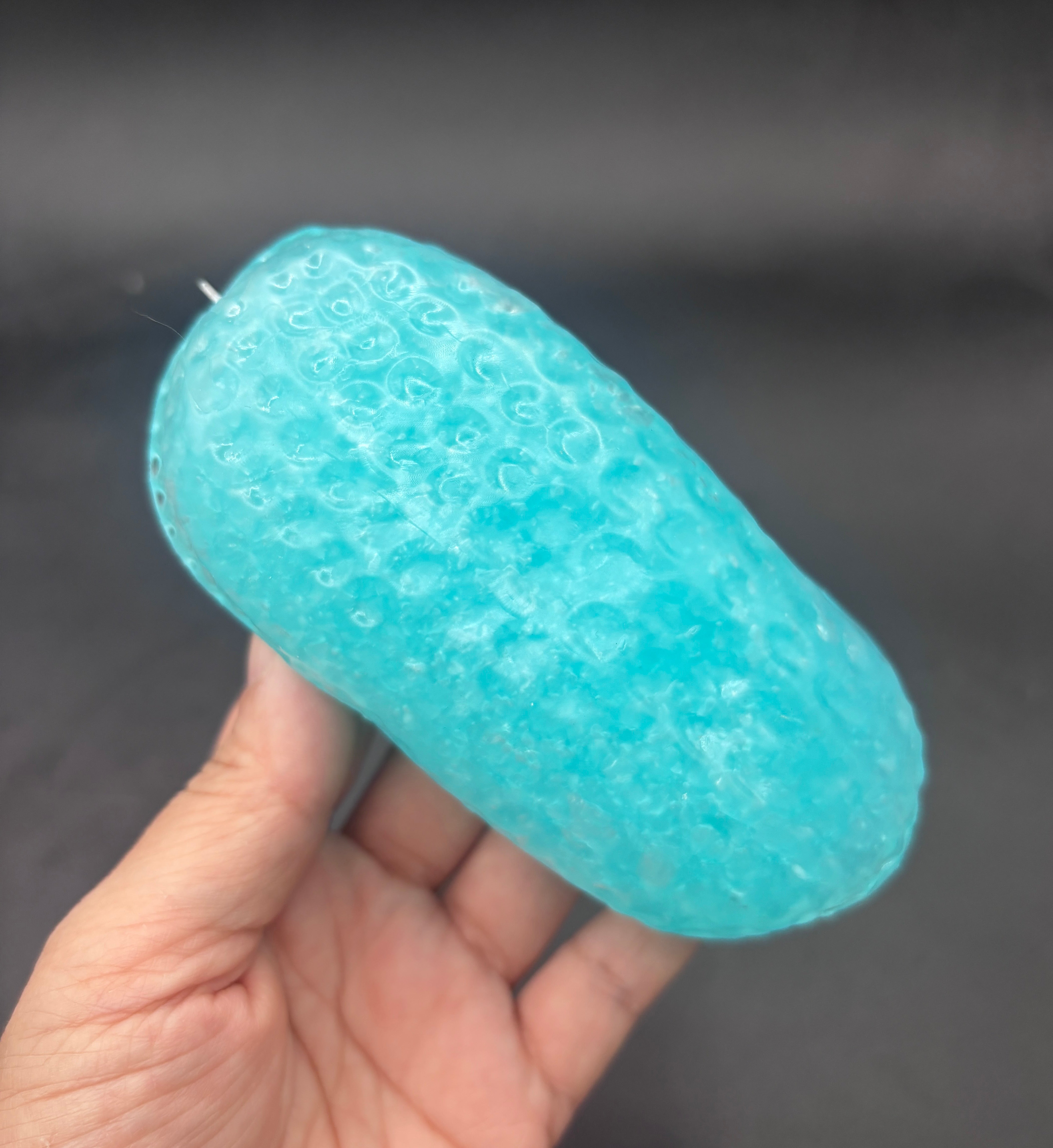 Slushy crystal peanut moldable stressball