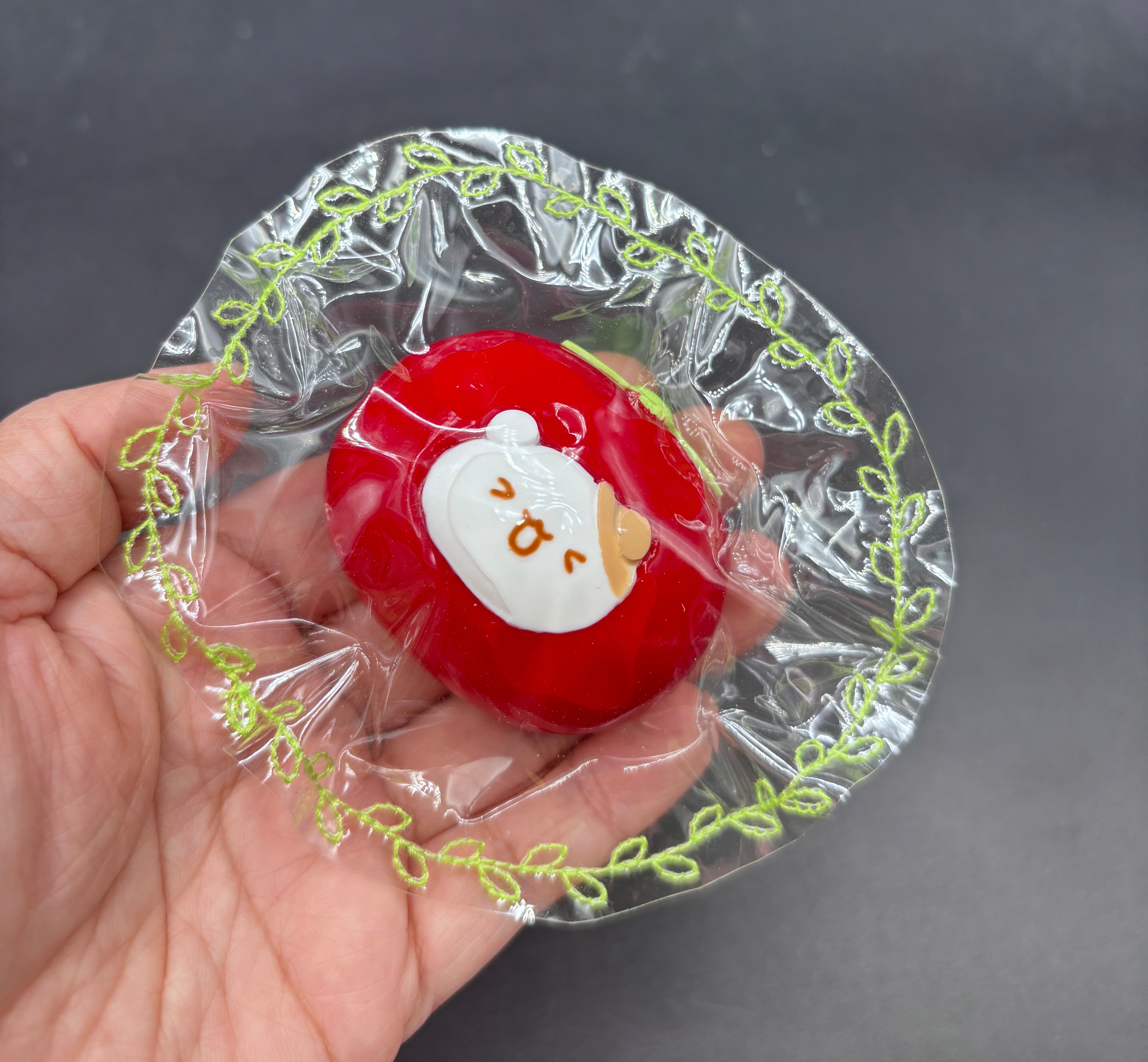 Cute mini hamster tomato keychain