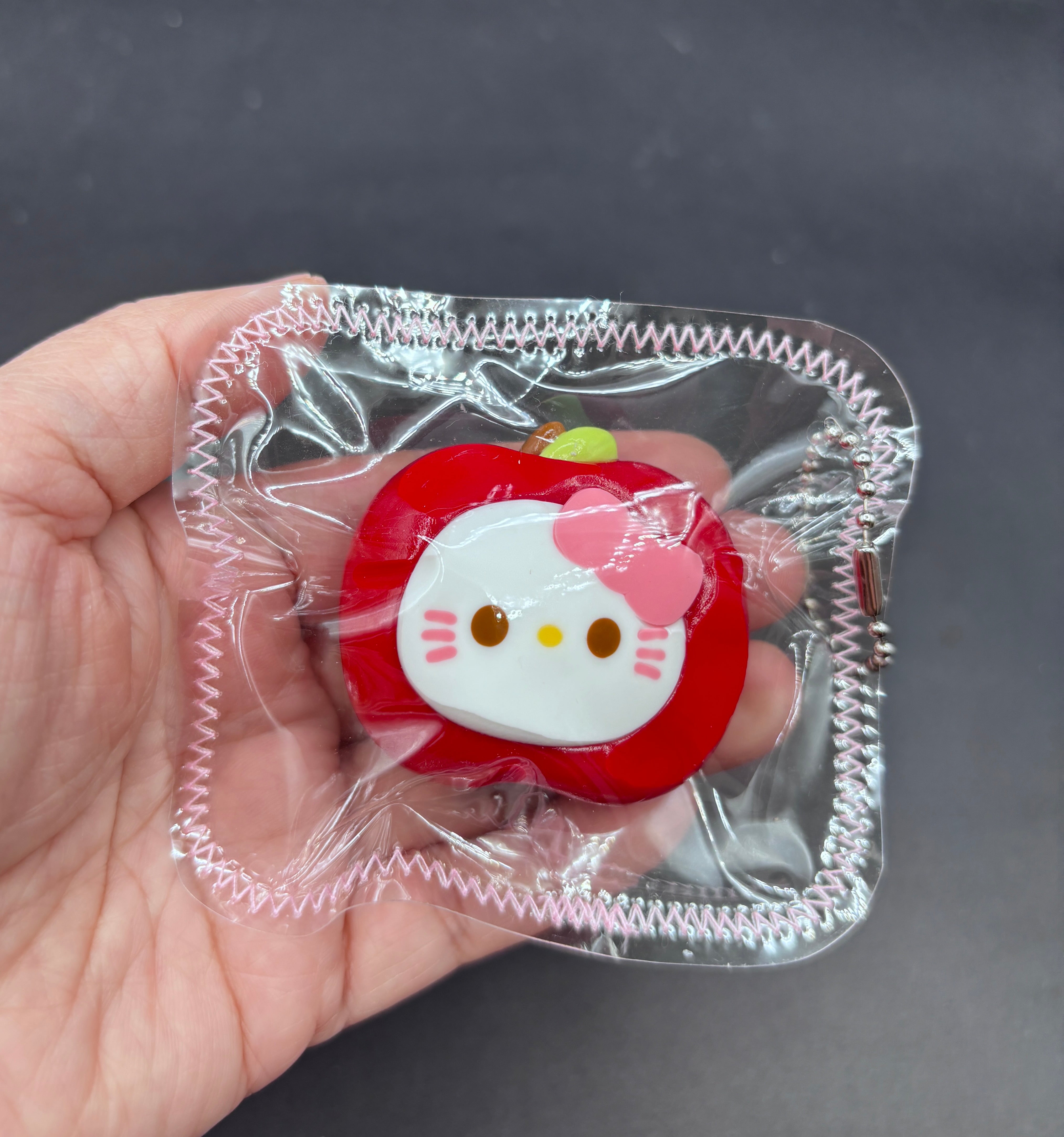 Cute mini kitty Apple keychain