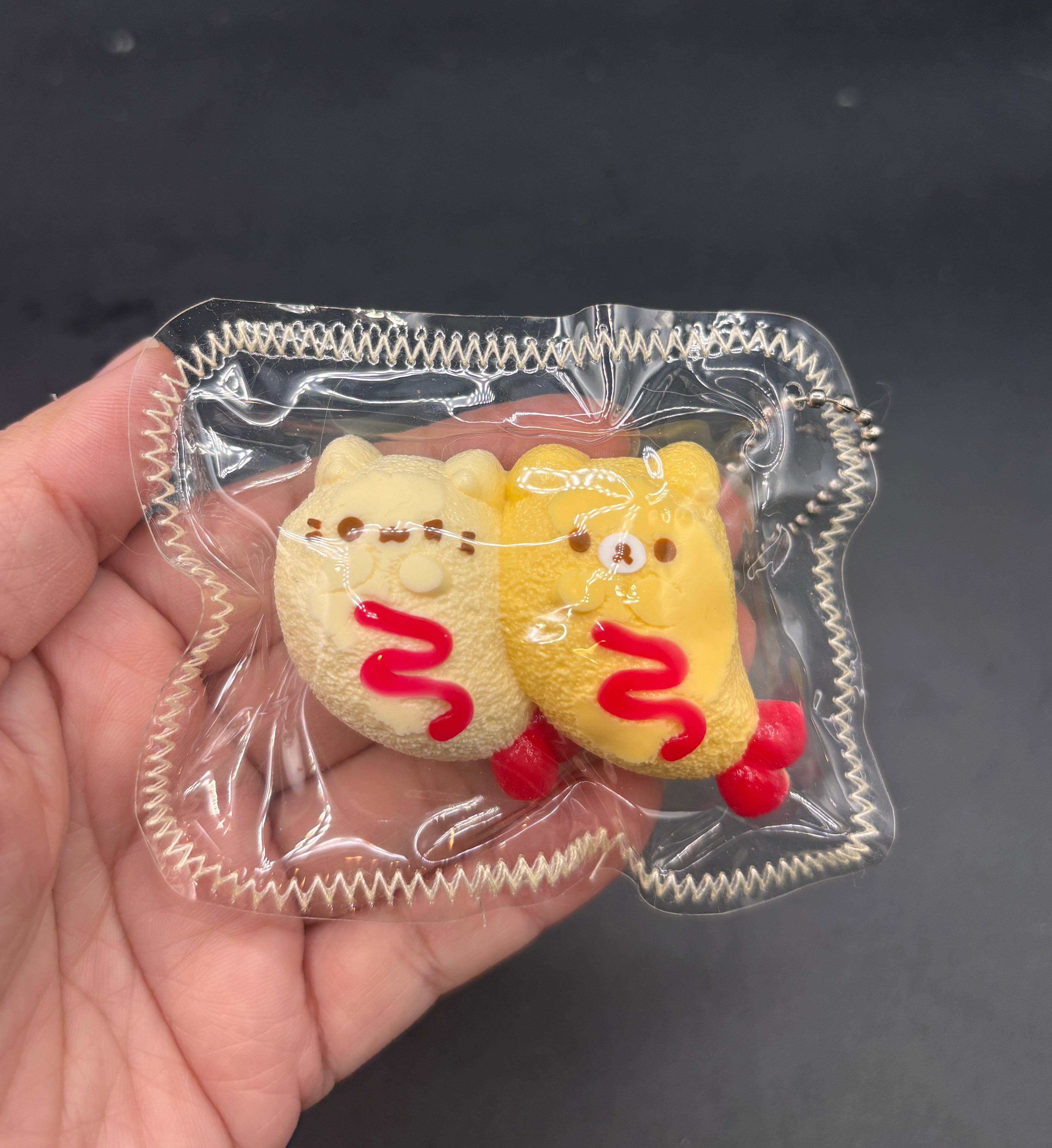 Rilakkuma and Korilakkuma shrimp twins- mini keychain taba
