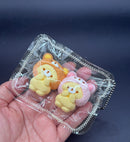 Pack of 2 mini keychain bear twins Taba squishy toy