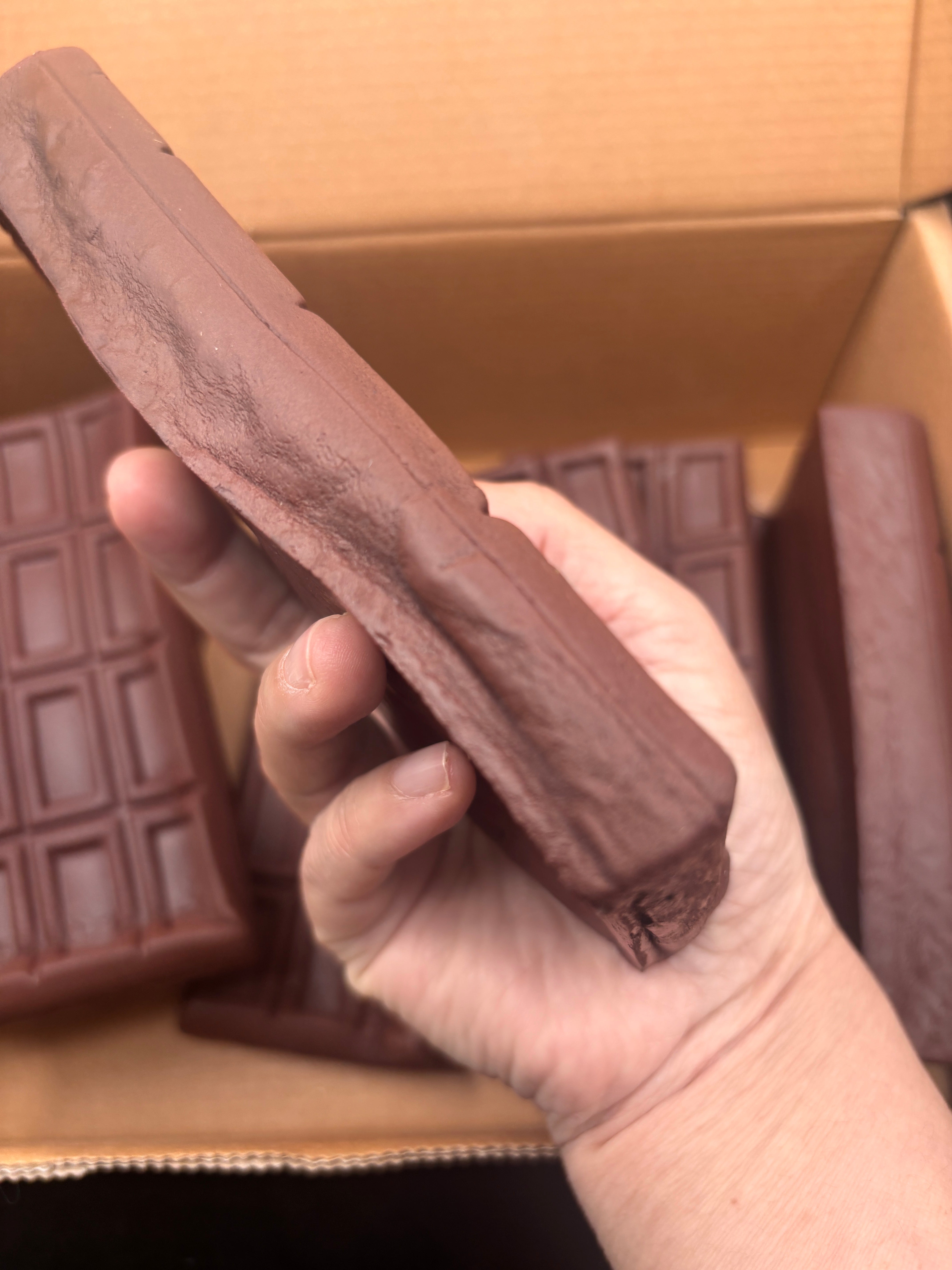 Defective foam slow rise chocolate
