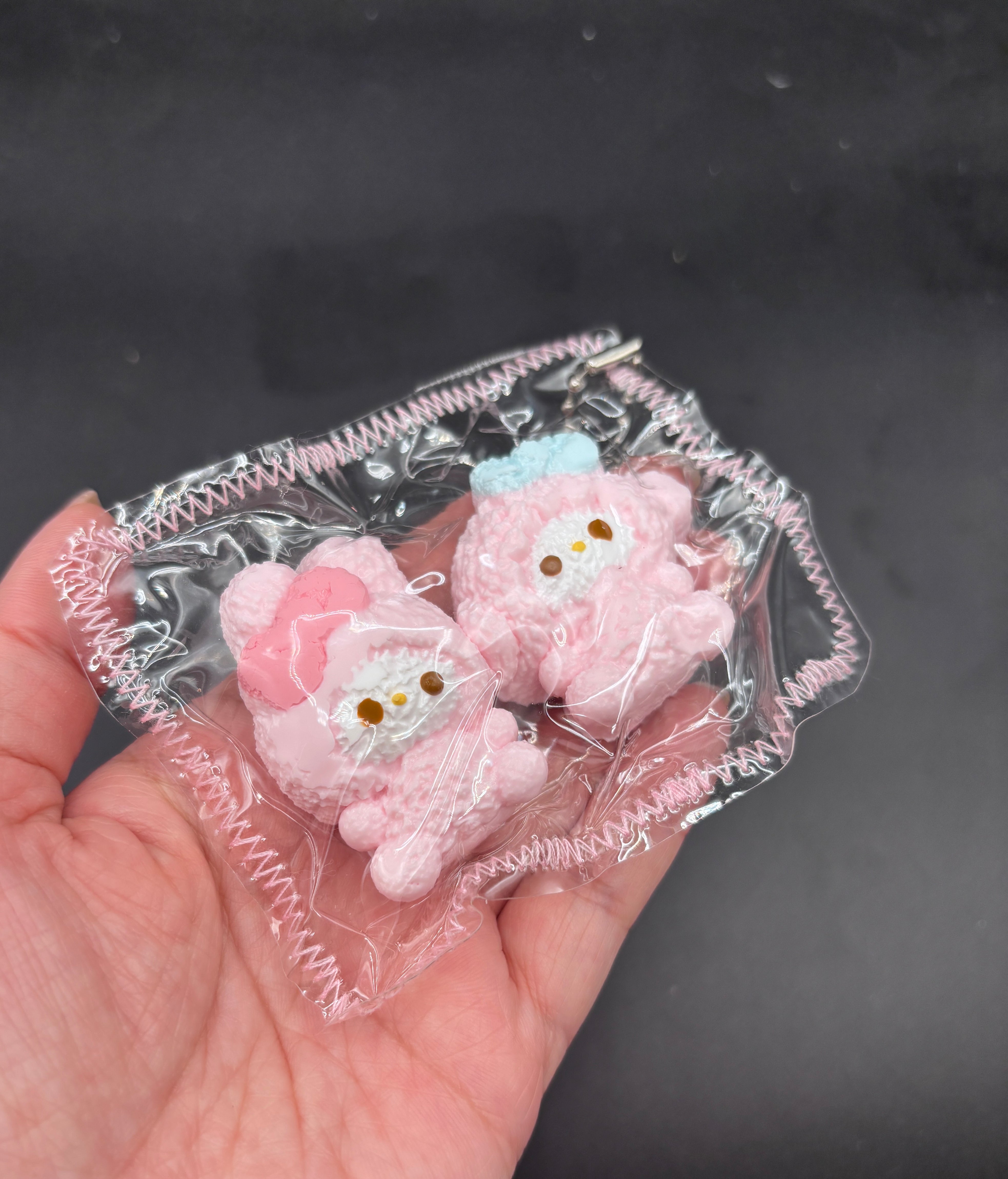 Pack of 2 melody and piano keychain soft taba squishy