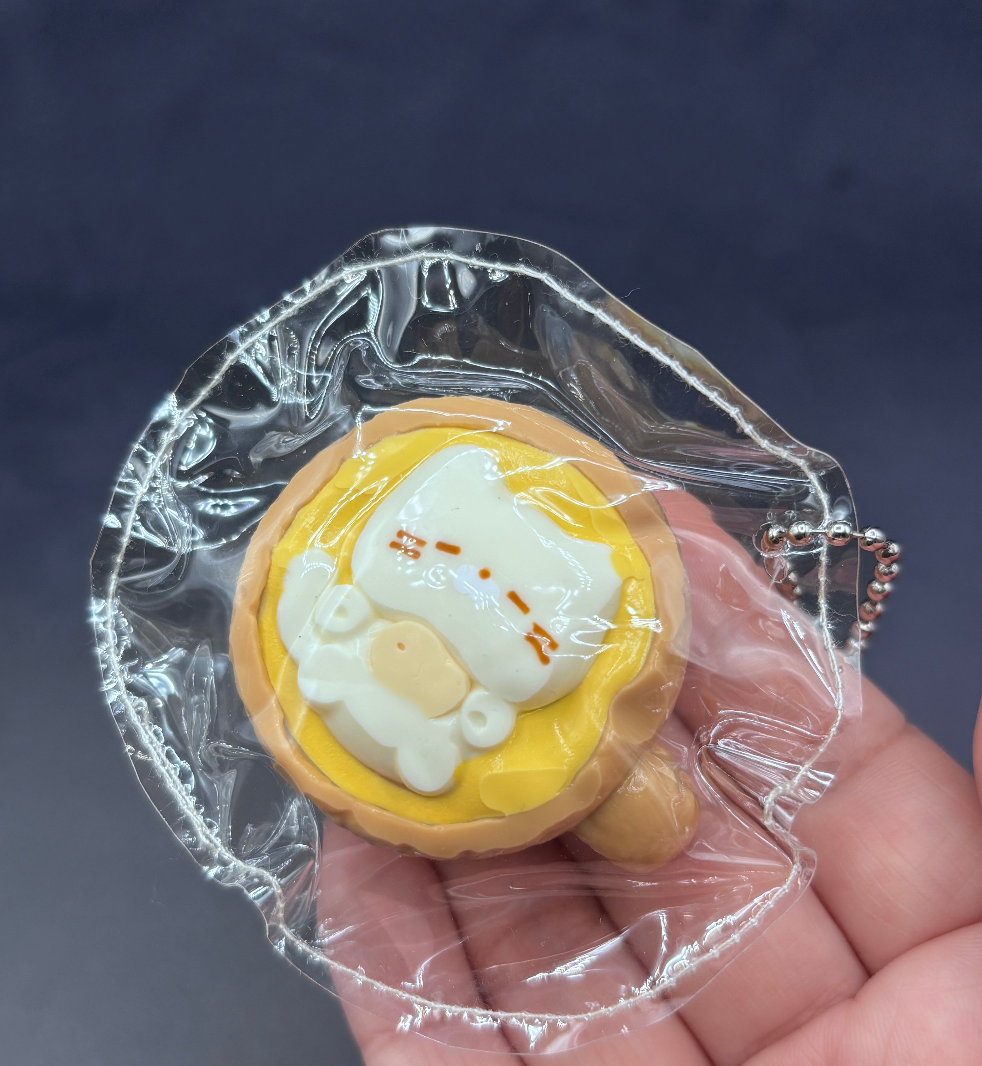 kitty catpurrcino mini keychain coffee soft  taba squishy