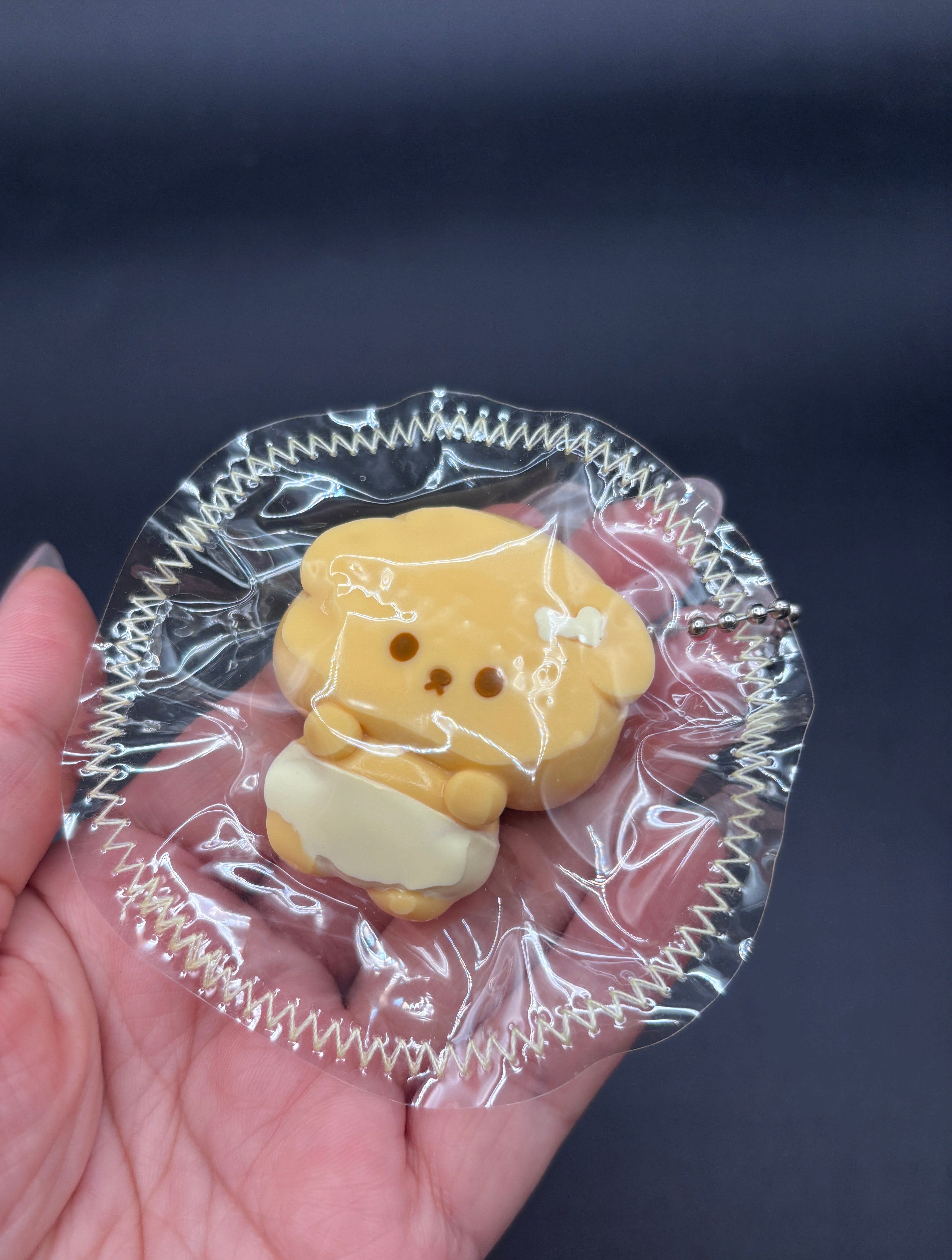 Cute mini keychain soft baby puppy in diper taba squishy