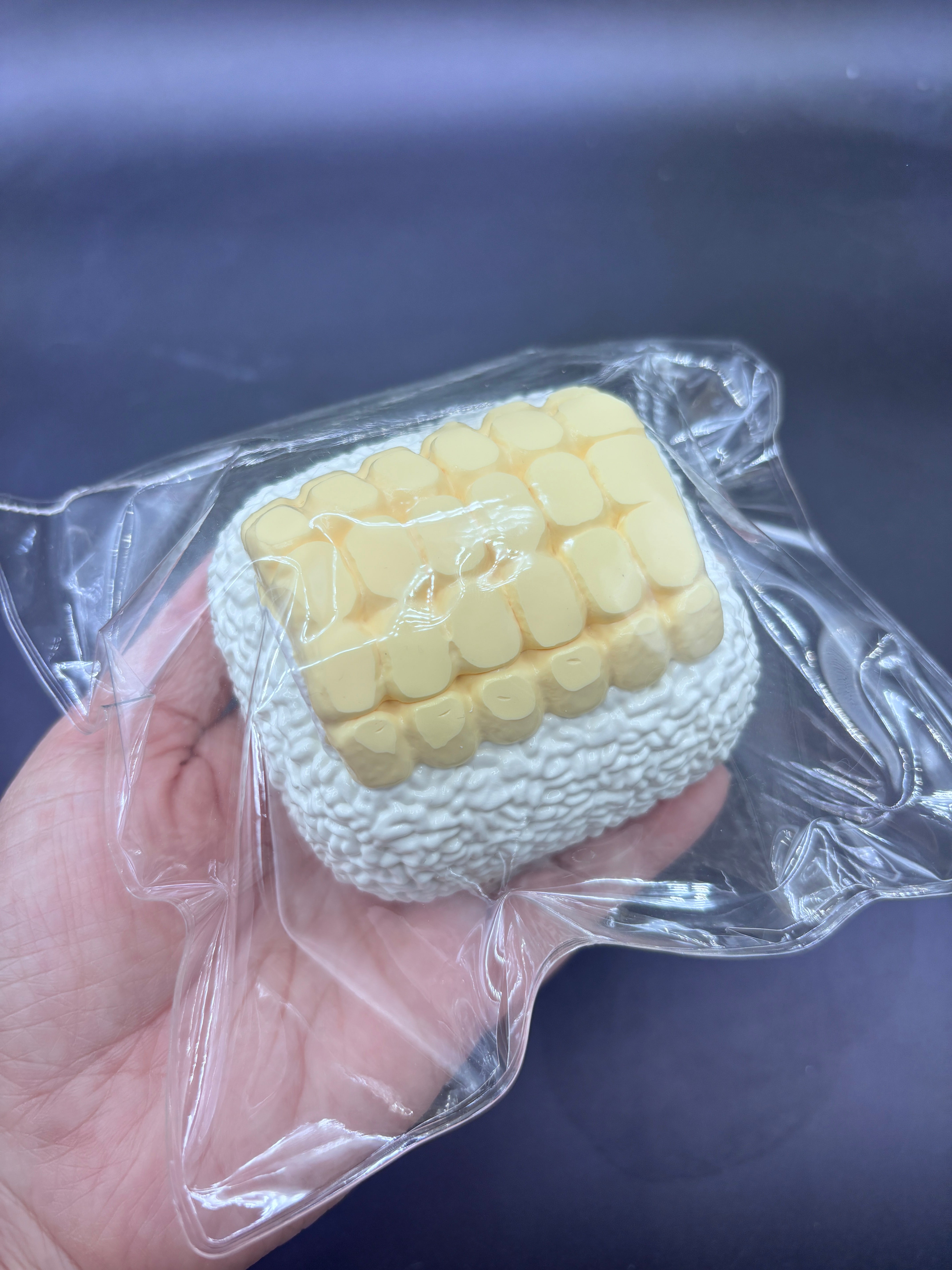 Thick corn on rice sushi taba squishy