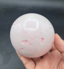 Pink round beaded ice clay stressball