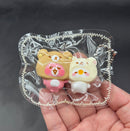Mini keychain twins bear hoodie