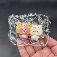Mini keychain twins bear hoodie