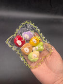 Cute pack of 6 mini vegetable Jokebear taba squishy