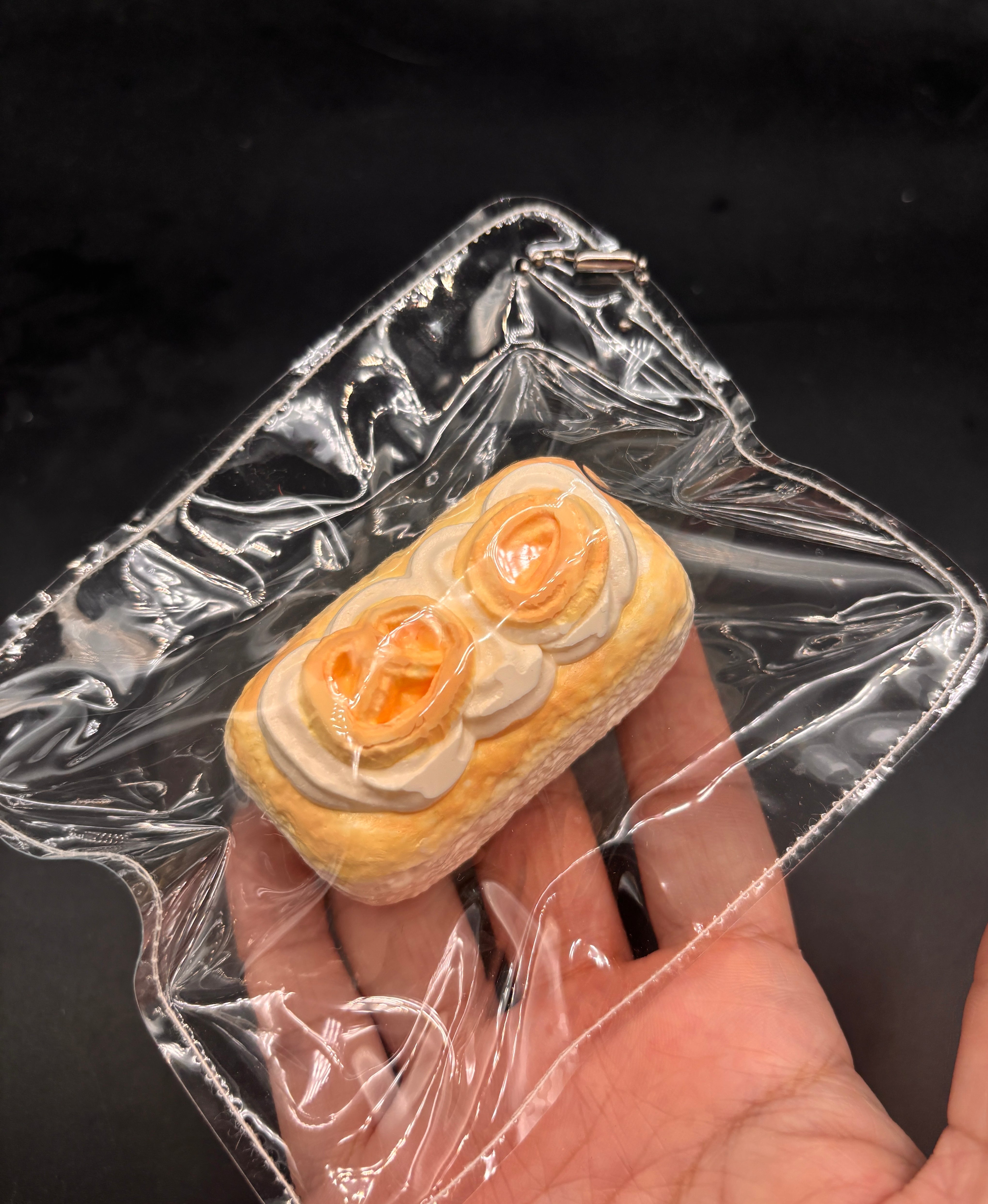 Cute small keychain food series- sponge cake biscuits