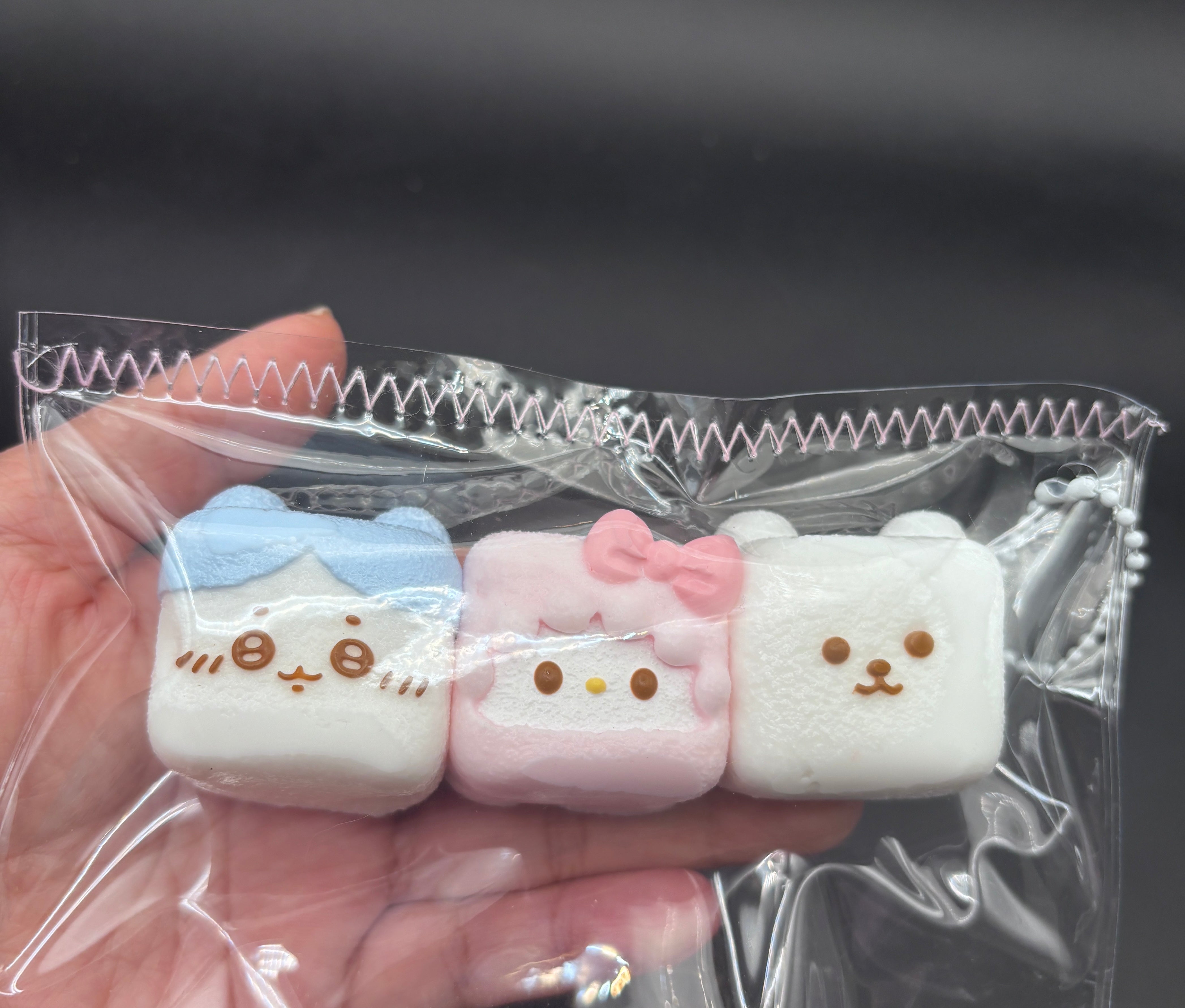 Pack of 3 hatchiware piano and joke bear Taba Squishy Toy