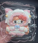 Detailed super cute kitty in a pink winter jacket soft  taba squishy