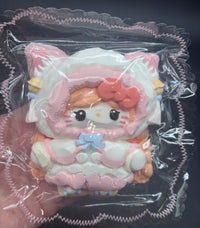 Detailed super cute kitty in a pink winter jacket soft  taba squishy
