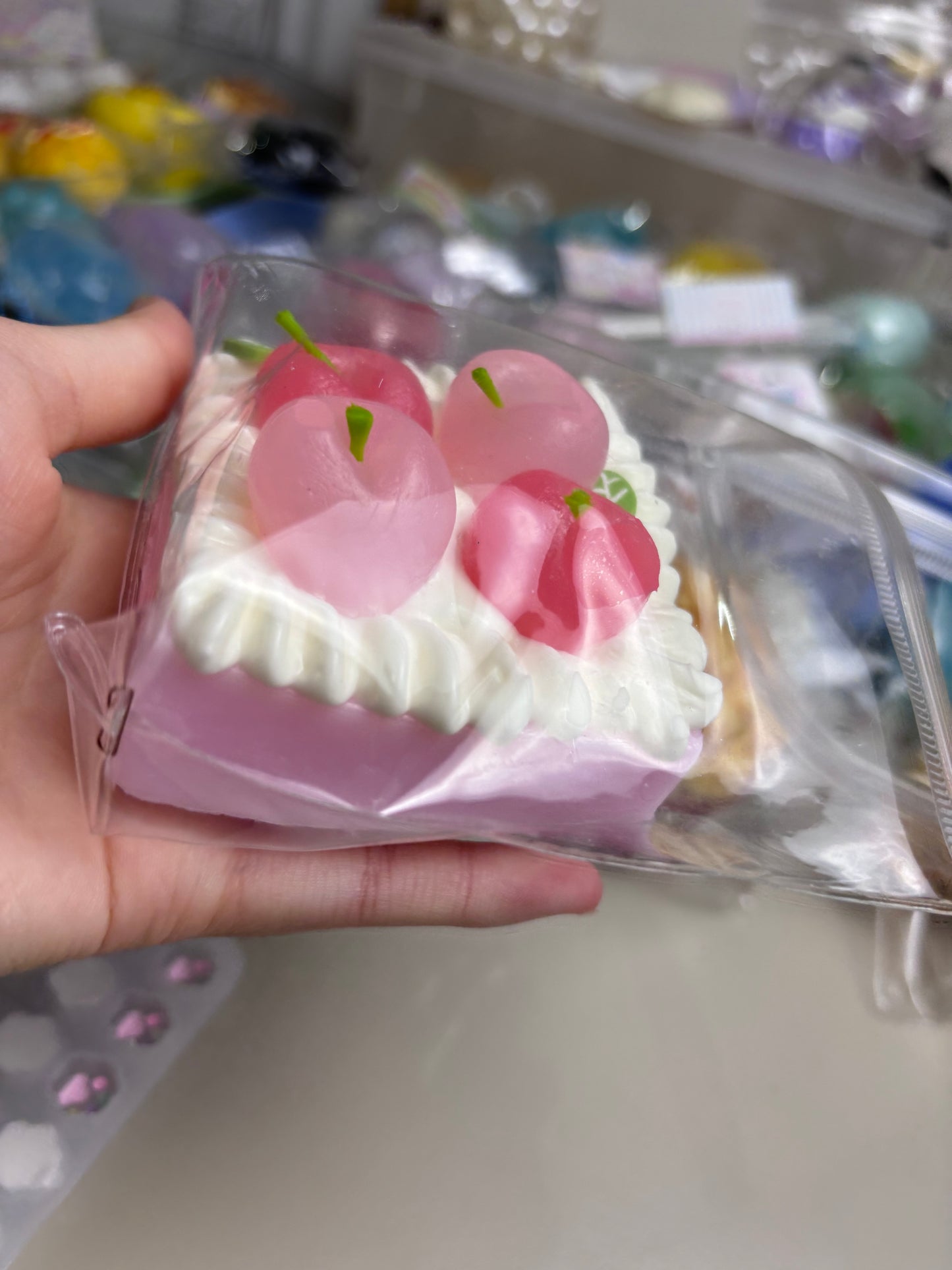 taba squishy - Large cute pink cherry cake