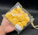 Mini pack of 11 flocked cutie chicks taba