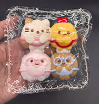 Pack of 4 cute animal mini taba squishy