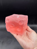 MATTE JUMBO clear pink Vaseline cheese squishy 7cm