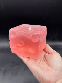 MATTE JUMBO clear pink Vaseline cheese squishy 7cm