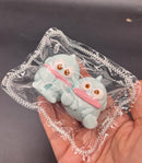 Hangyodon twins set mini taba squishy keychain