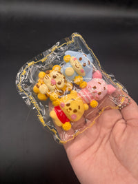 Pack of 4 Honey bear family mini taba squishy cute