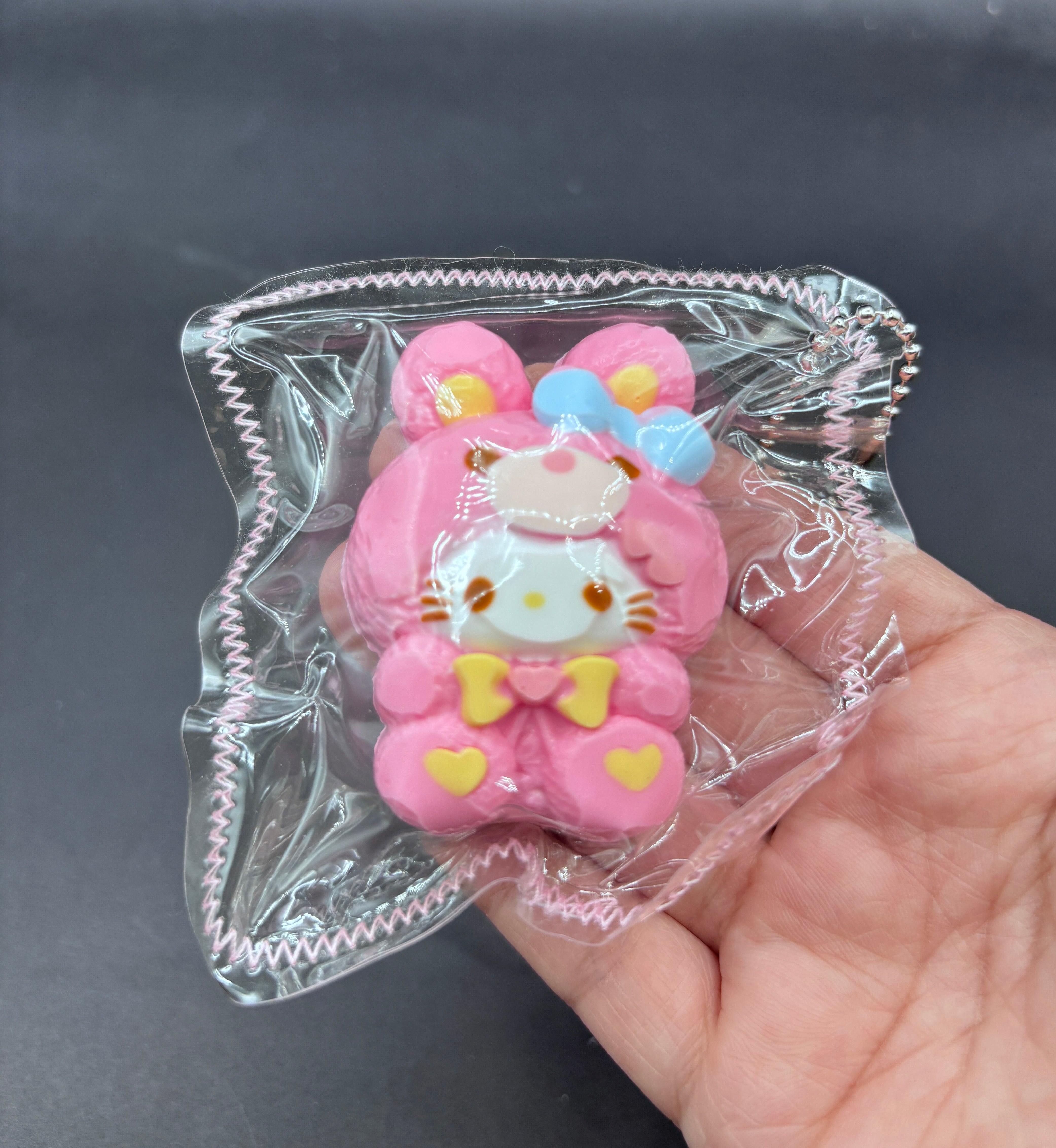 Bunny kitty mini  taba squishy keychain