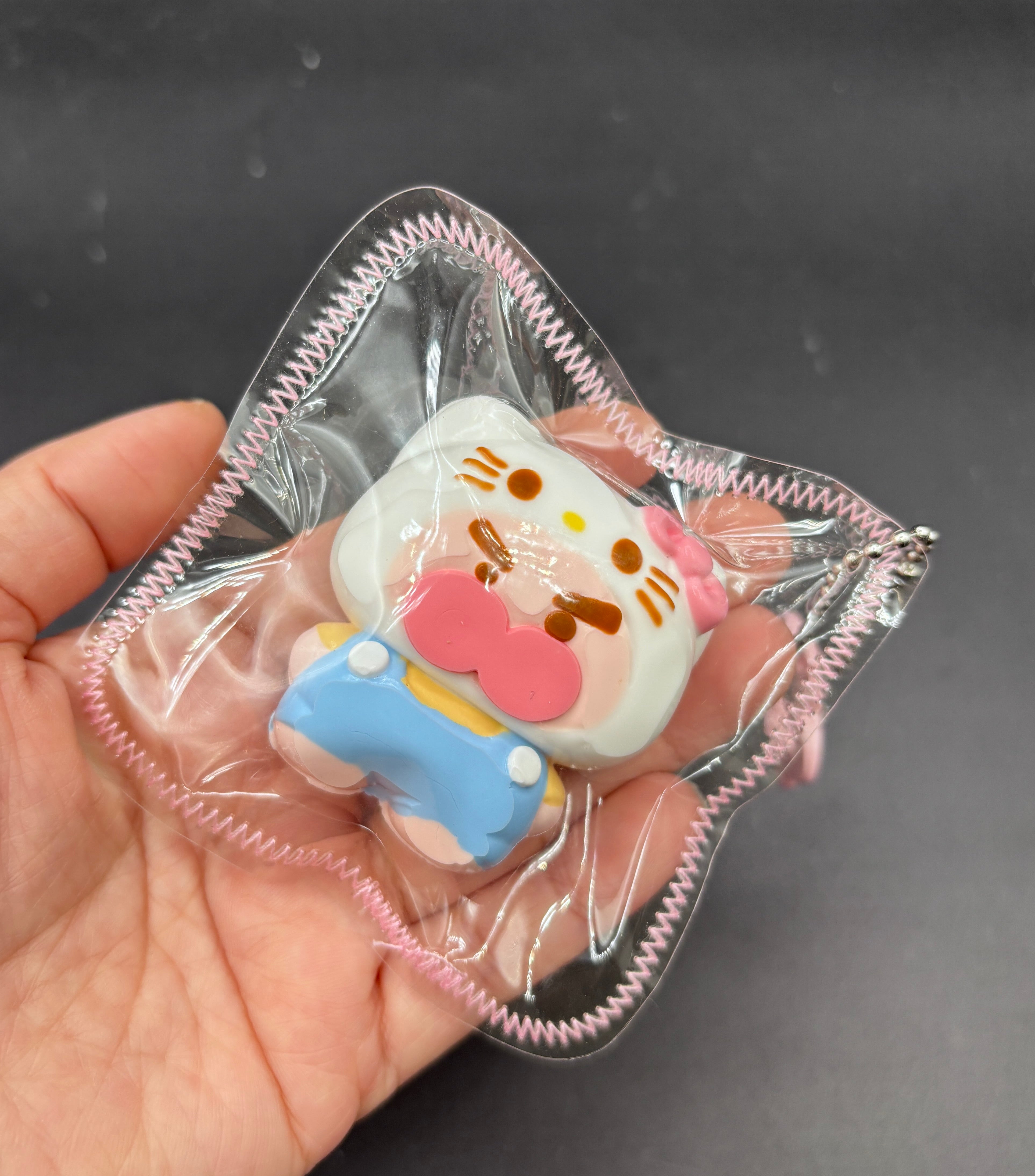 Small kitty hoodie keychain taba squishy
