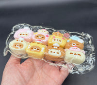 Pack of 8 super detailed cute soft mini Taba squishy