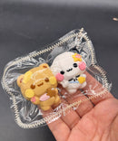 Bubu twins set mini taba squishy keychain