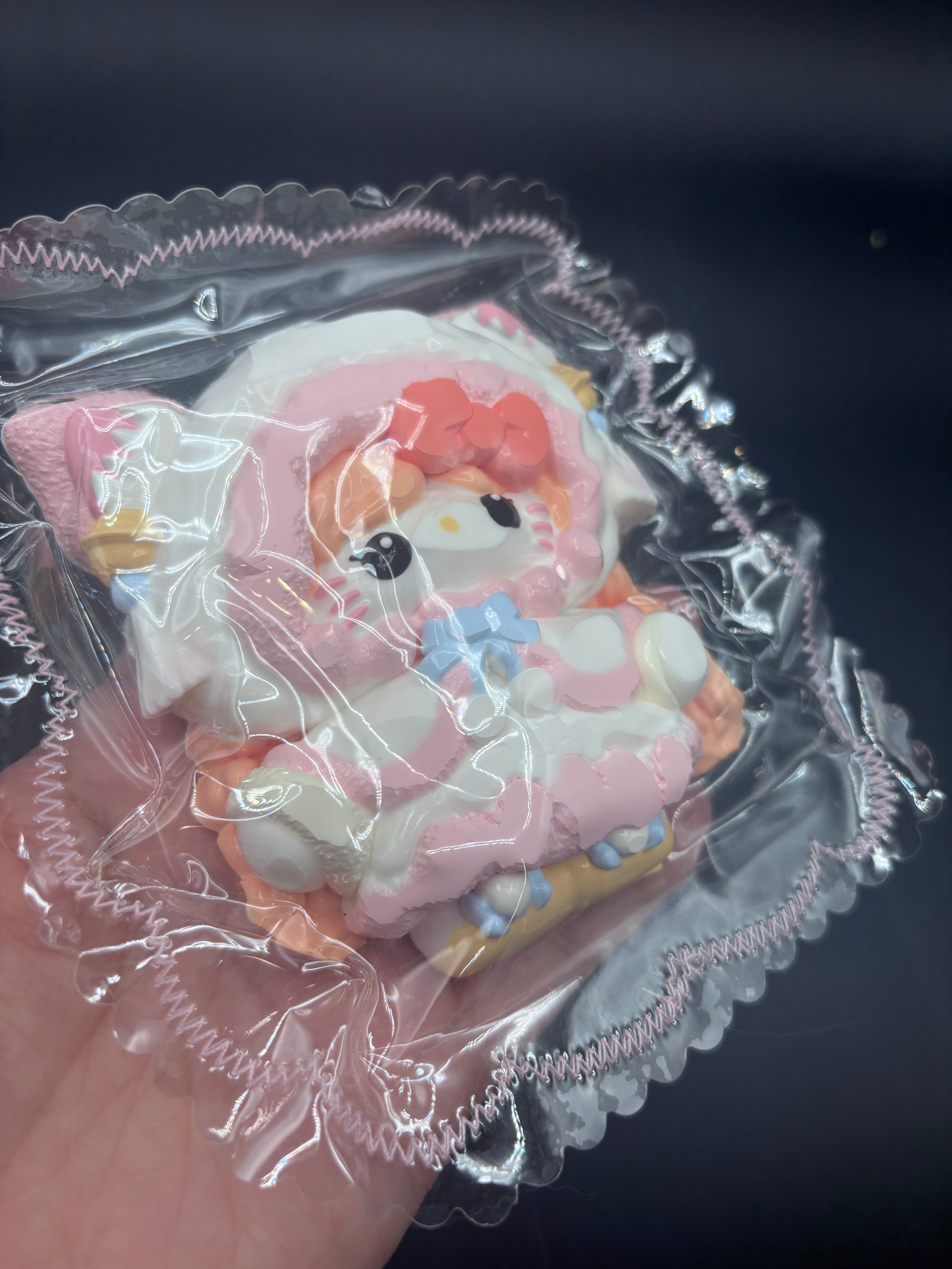 Detailed super cute kitty in a pink winter jacket soft  taba squishy