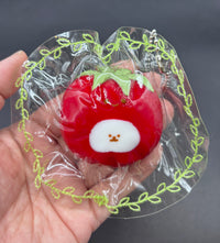 Tomato bear cute mini Taba keychain  taba squishy