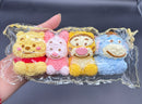 Large pack of 4 bear and his friends characters Taba Squishy Toy
