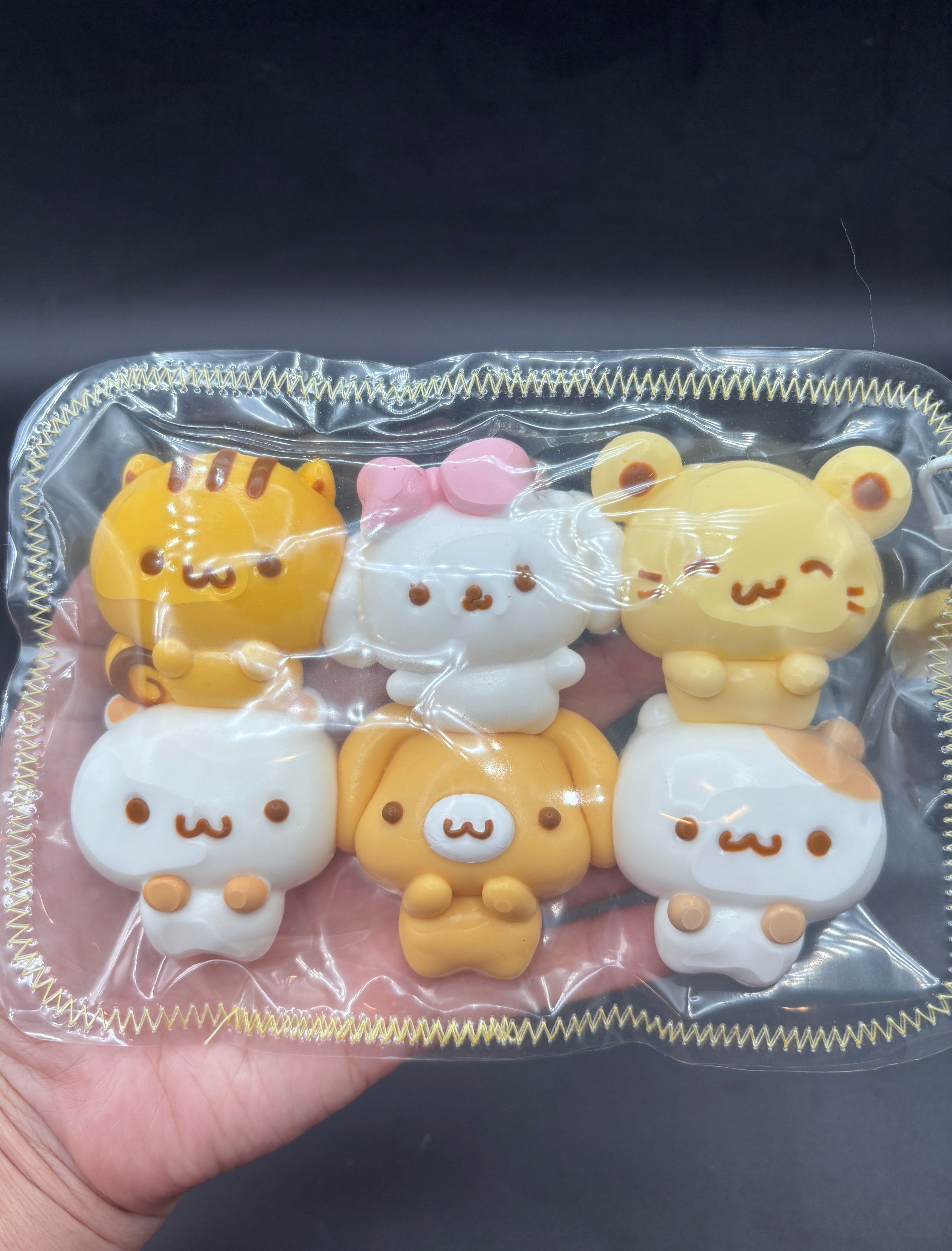 Cute pack of 6 animal kawaii taba squishy