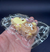 Pack of 2 mini keychain bear popsicle twins Taba squishy toy