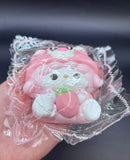 Large cute strawberry bear with piano soft   taba squishy
