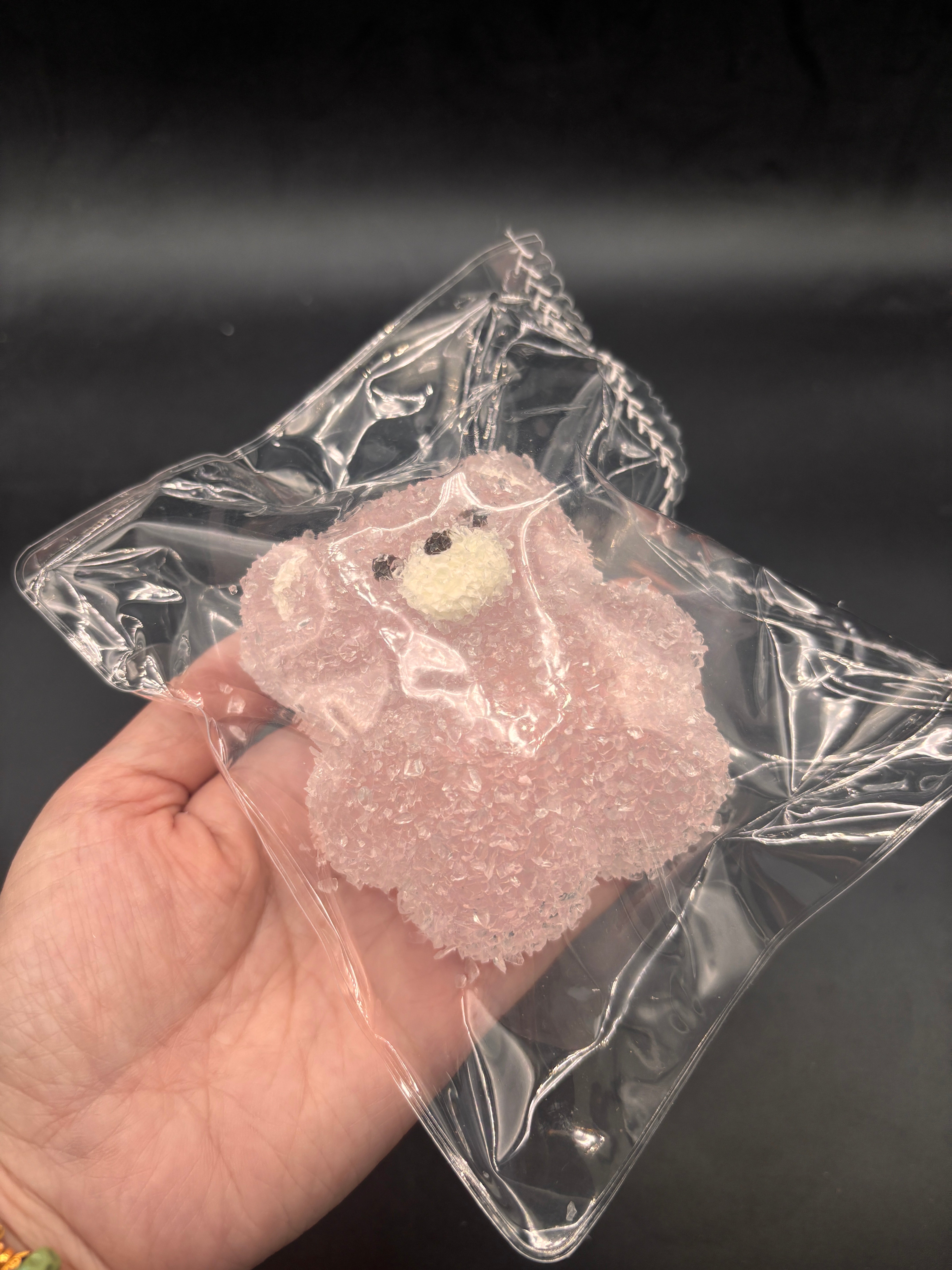 Crunchy sugar coated clear gummy bear taba squishy