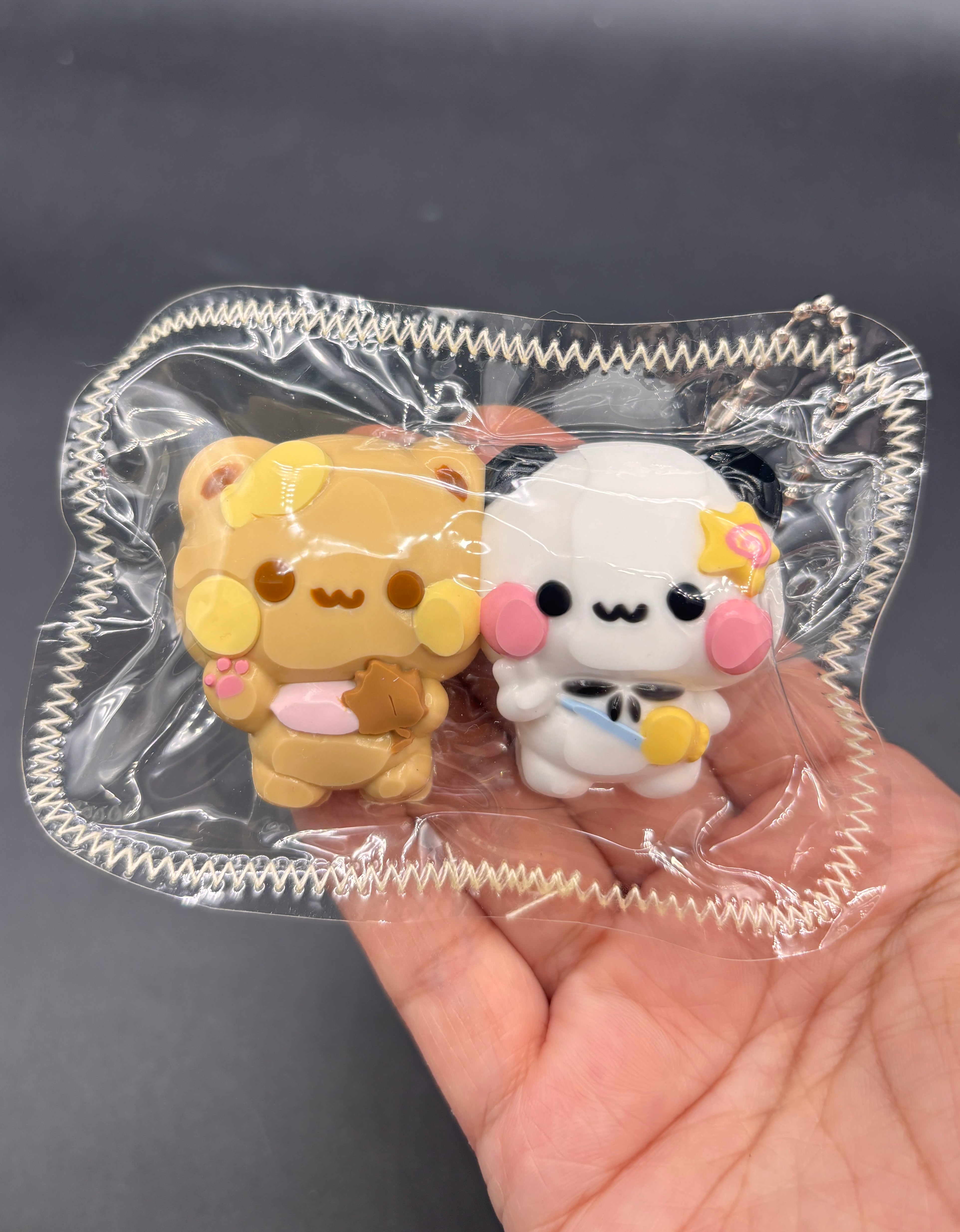 Bubu twins set mini taba squishy keychain