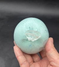 Teal crushed ice clay stressball (slushy)