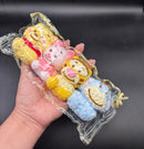 Large pack of 4 bear and his friends characters Taba Squishy Toy