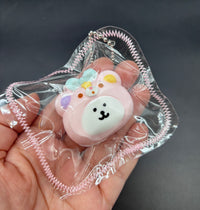 Bear with a bear hoodie mini Taba keychain  taba squishy