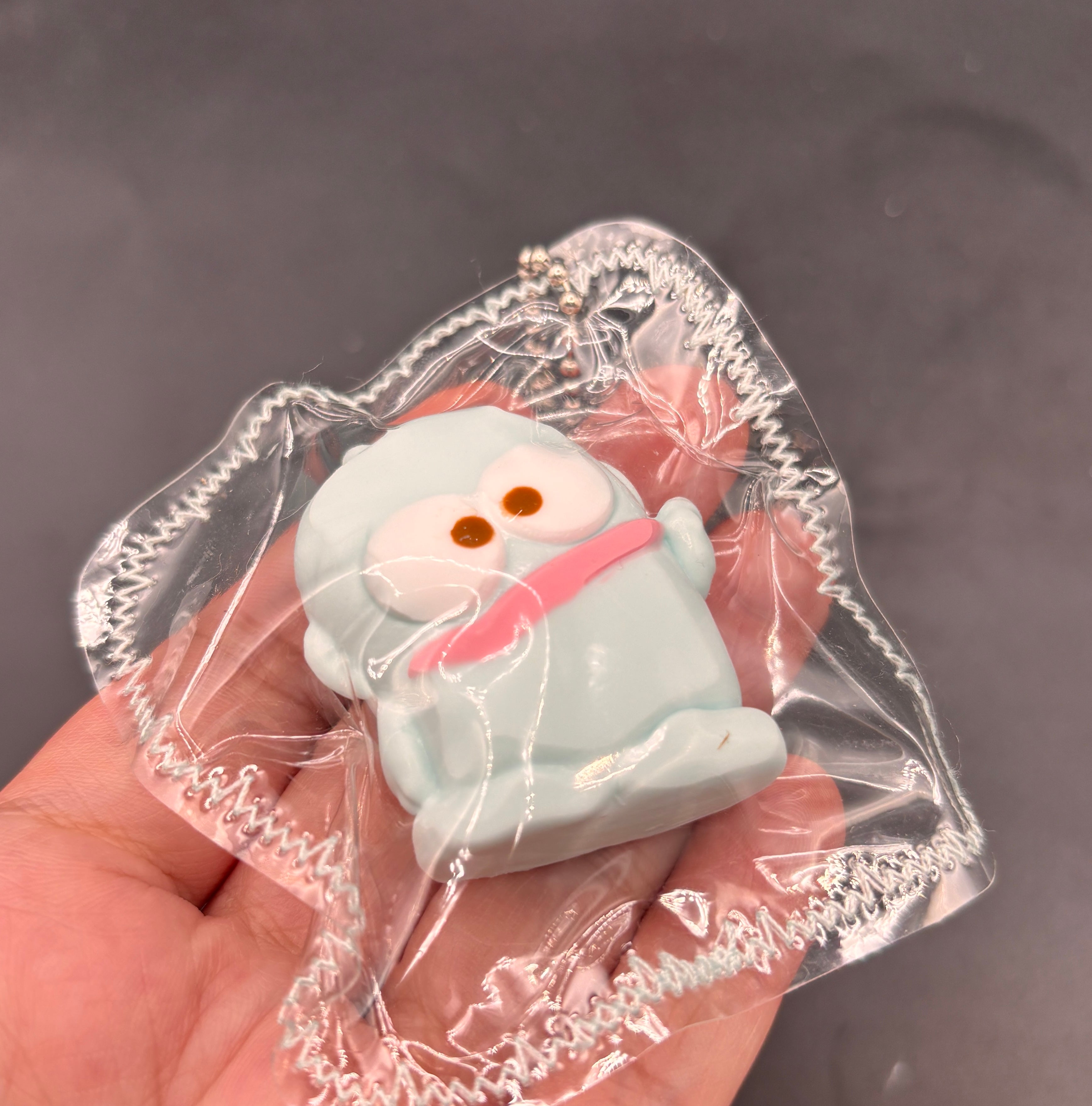 Cute hangyodon mini keychain  soft taba squishy