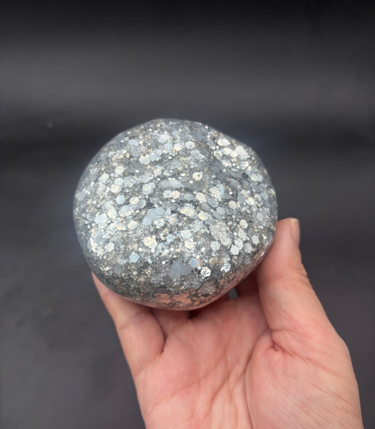Disco glitter ball- slightly slushy stressball