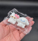 Pack of 2 kitty and cinna keychain soft taba squishy