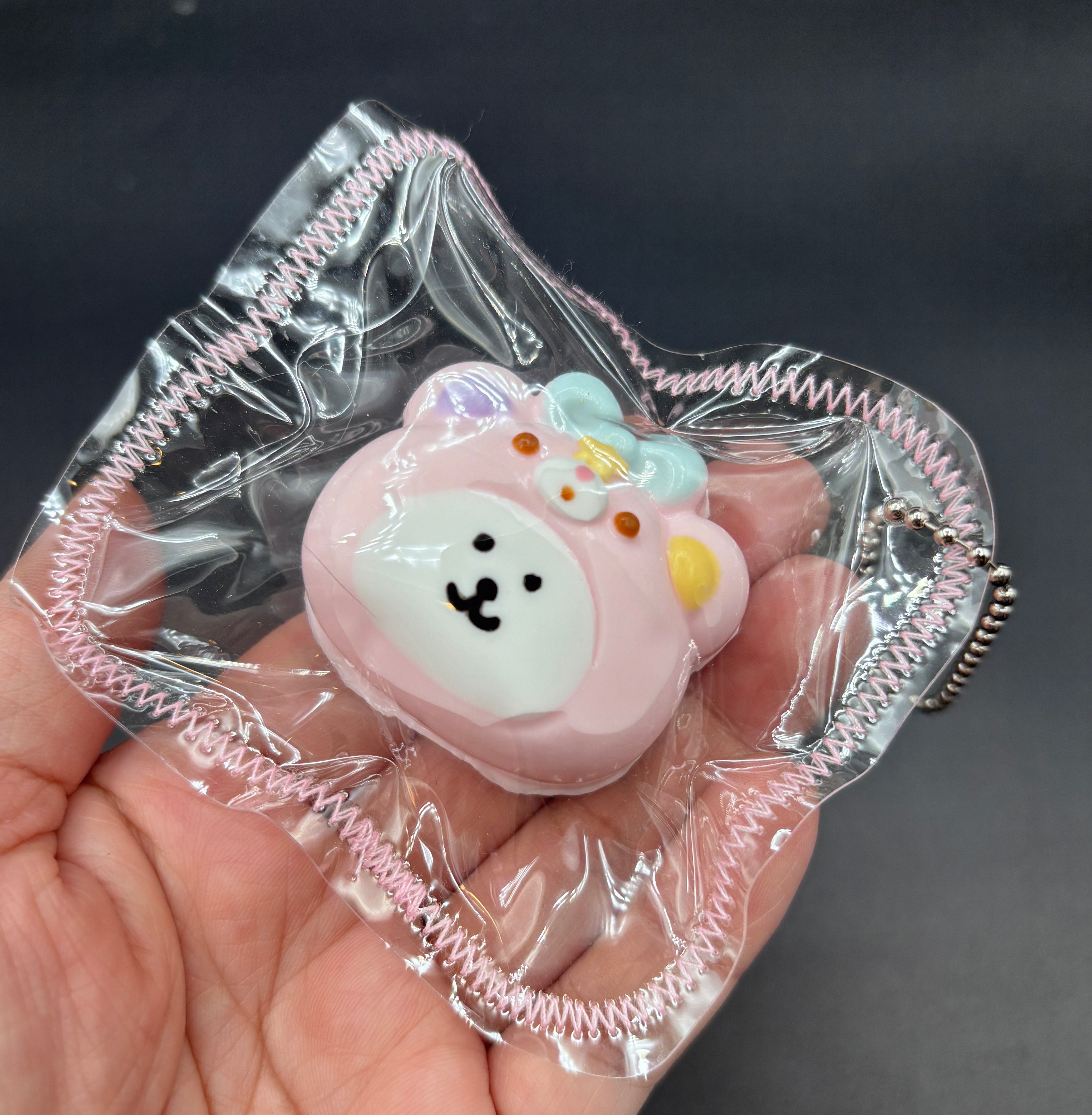 Bear with a bear hoodie mini Taba keychain  taba squishy