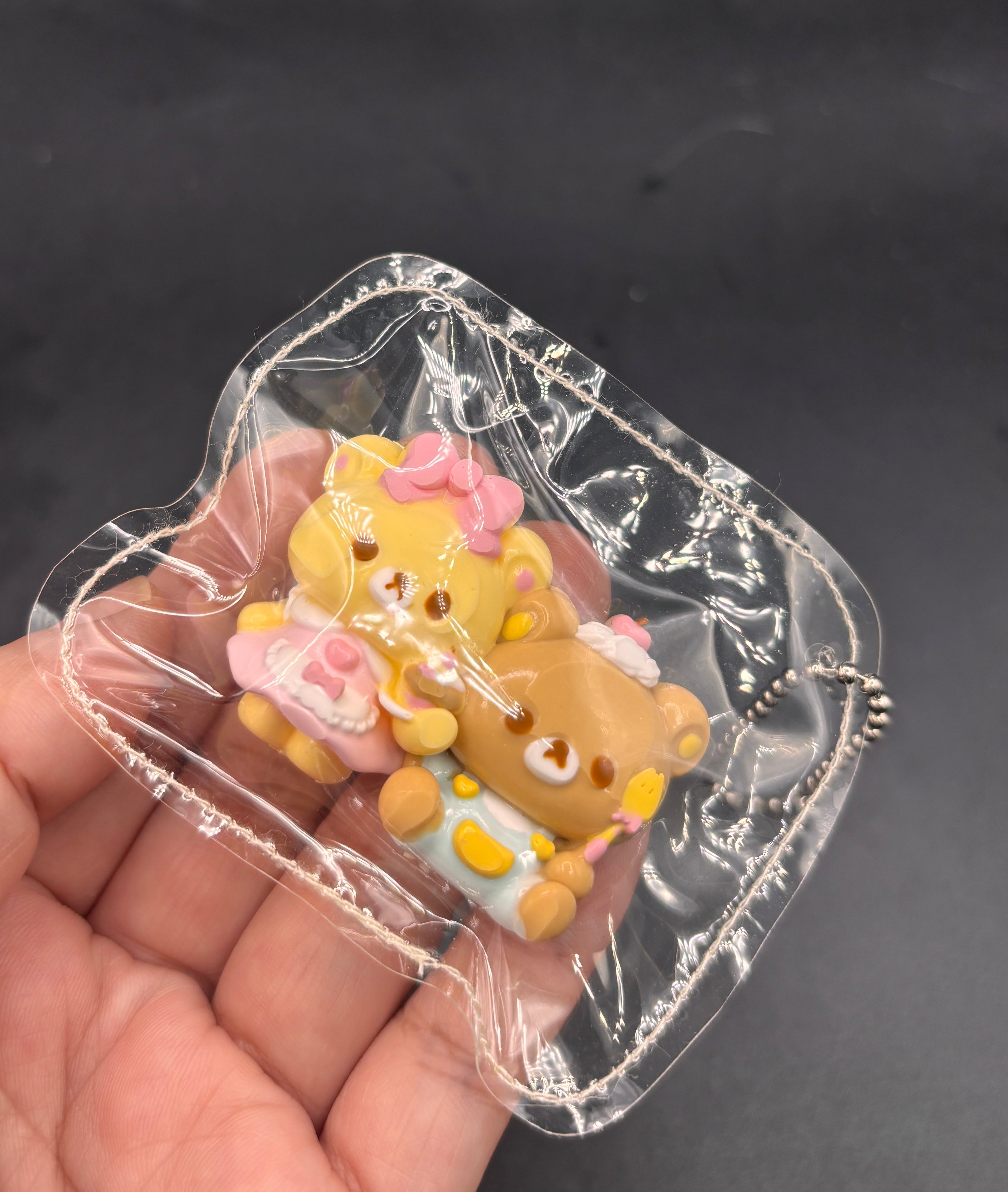 Mini keychain twins Rilakkuma set  taba squishy