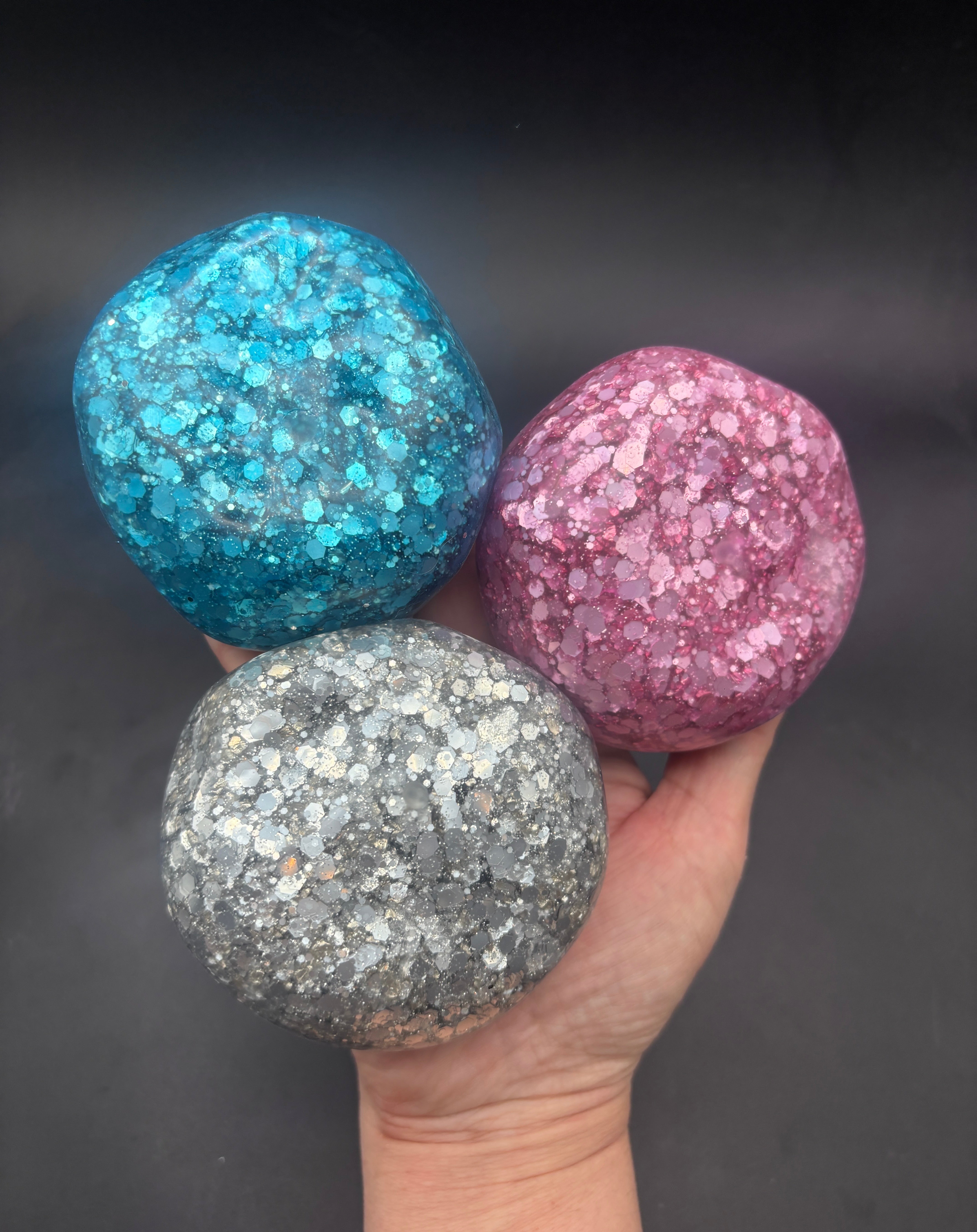Disco glitter ball- slightly slushy stressball