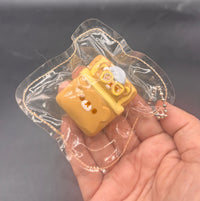 Cute mini rilakkuma bed keychain taba squishy