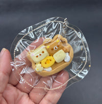 Kawaii mini keychain bear bento box taba